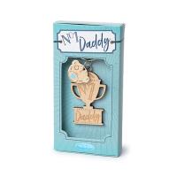 No 1 Daddy Me to You Bear Wooden Key Ring Extra Image 1 Preview